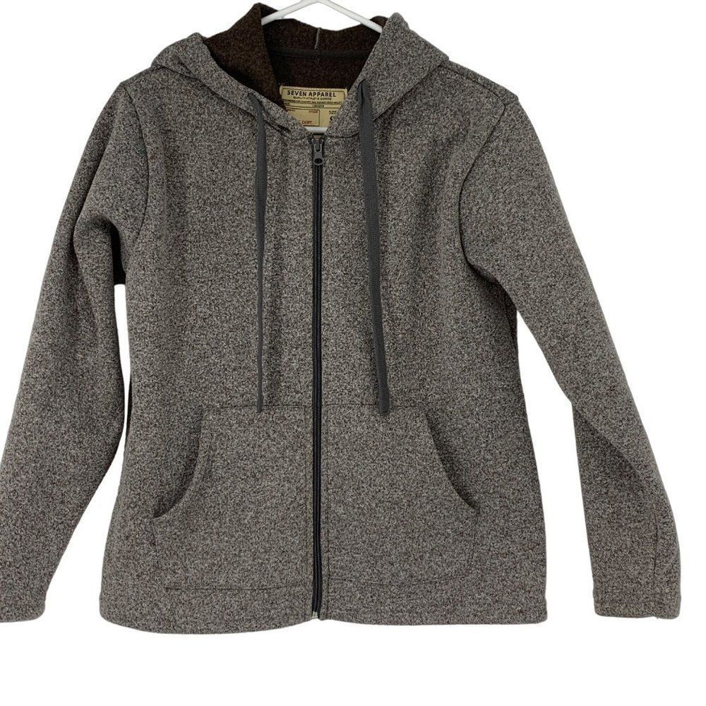 Mens Seven Apparel Small Zip Hoodie Sweatshirt Jacket 3696 Lined